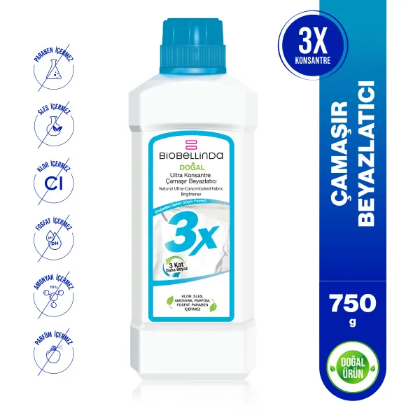 BİOBELLİNDA 3X ULTRA KONSANTRE ÇAMAŞIR BEYAZLATICI 750 G