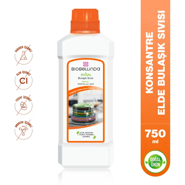 BİOBELLİNDA KONSANTRE ELDE BULAŞIK SIVISI 750 ML