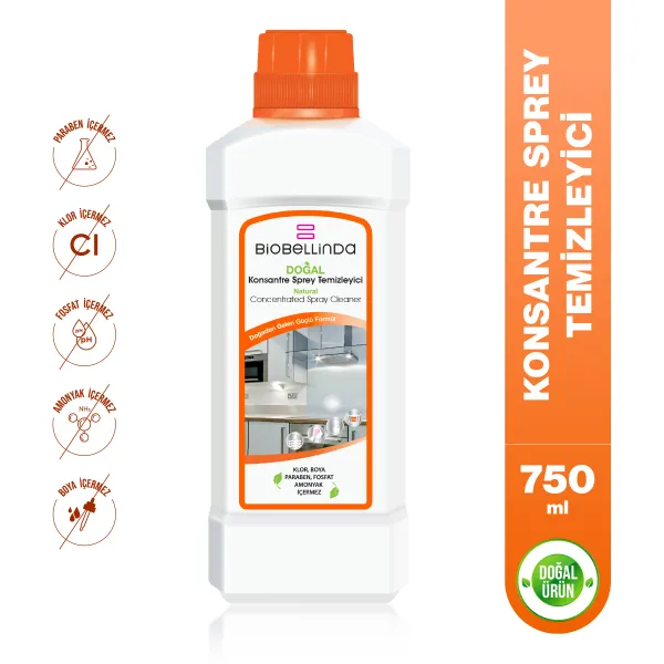BİOBELLİNDA DOĞAL KONSANTRE SPREY TEMİZLEYİCİ 750 ML