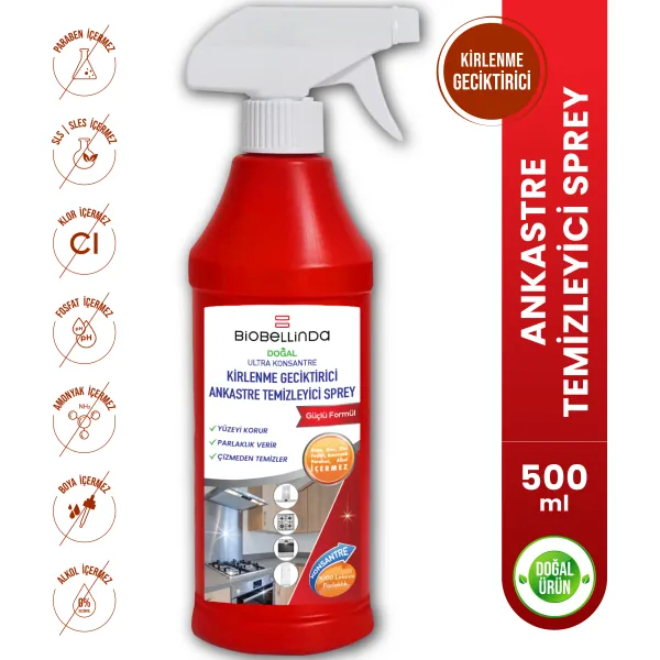 BİOBELLİNDA KİRLENME GECİKTİRİCİ ANKASTRE TEMİZLEYİCİ SPREY 500 ML