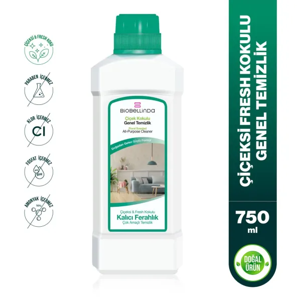 BİOBELLİNDA GENEL TEMİZLİK ÇİÇEK KOKULU 750 ML