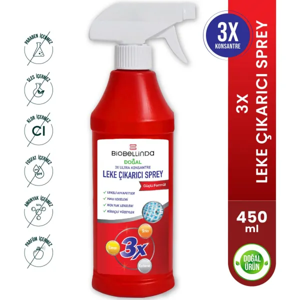 BİOBELLİNDA 3X ULTRA KONSANTRE LEKE ÇIKARICI SPREY 450 ML