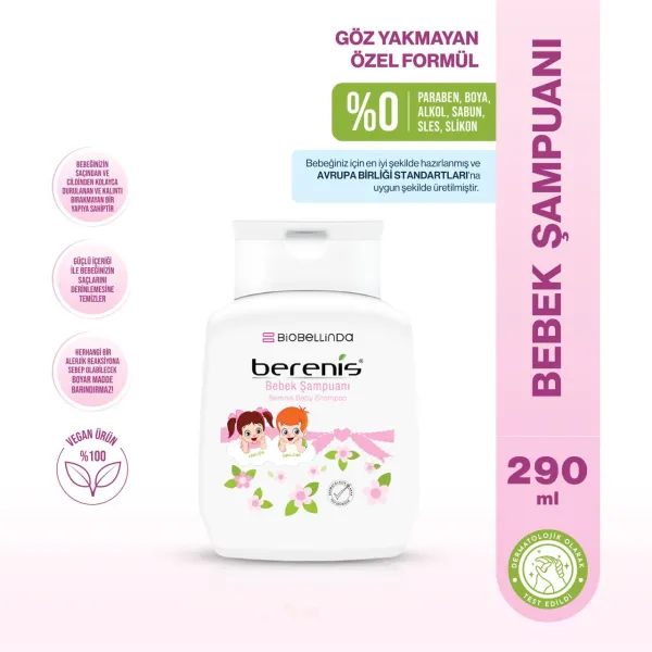 BİOBELLİNDA BERENİS BEBEK ŞAMPUANI 290 ML | GÖZ YAKMAYAN ÖZEL FORMÜL