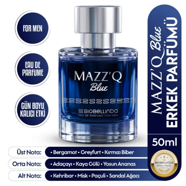 50 ML BİOBELLİNDA MAZZ'Q BLUE ERKEK PARFÜM